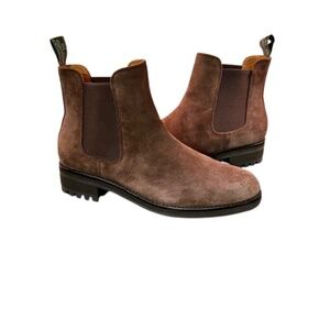 NWB Men's Polo Ralph Lauren Bryson Brown Suede Chelsea Ankle Boots Size 10.5 D